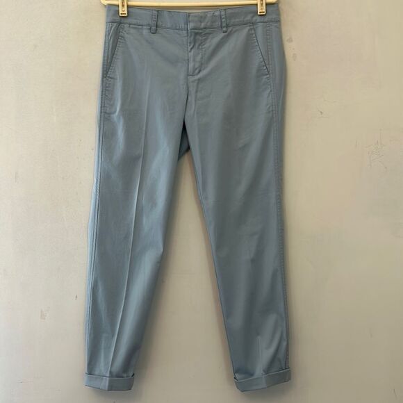 Vince blue cuffed chino pants Size 6 New - Picture 1 of 11